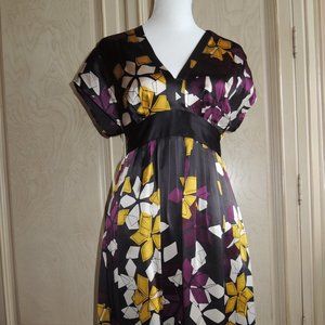 SABA Black/purple/yellow/white Dress Aus Size8